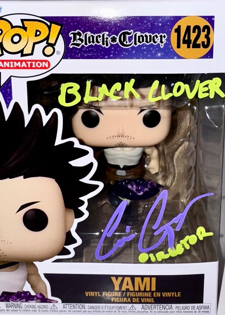 Cris George Signed Funko Pop #1423 Yami (Black Clover) - OC Celebrity Marketing